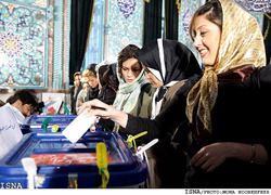 A young American muslim woman wearing a full hijab (her neck isn't visible)